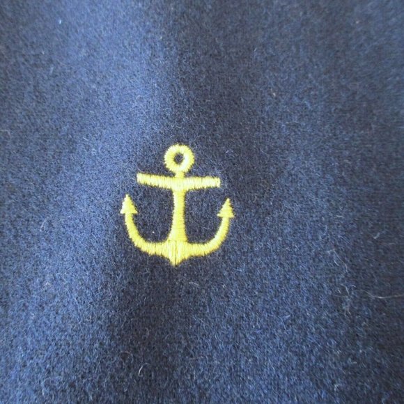 Vineyard Vines Women's Mini Skirt, Navy Blue, Embroidered Gold Anchors, Size 14 - Picture 6 of 11